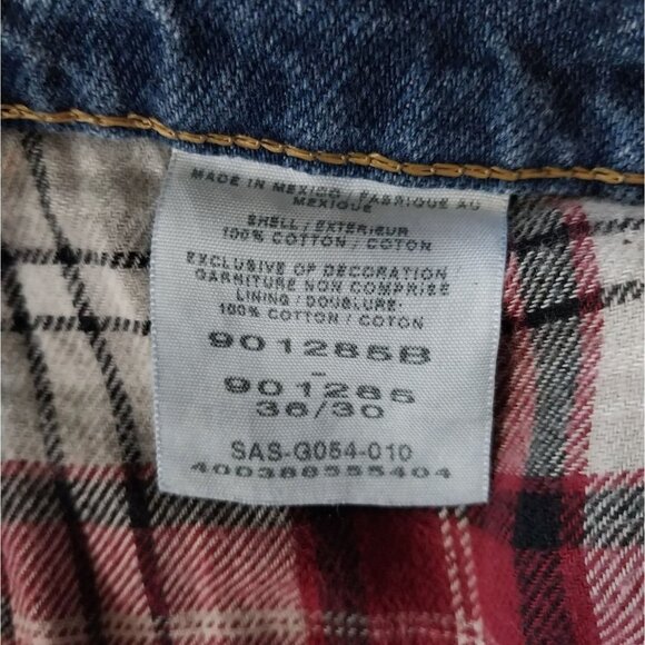 Cabela's Flannel Lined Jeans Dark Wash Straight Leg Men's Sz 36x30 - Picture 6 of 12